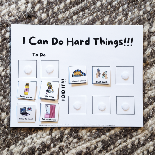 I Can Do Hard Things Visual Routine Chart